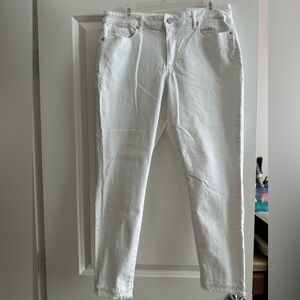 LOFT Crisp White Cropped Jeans